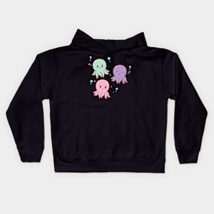 Kawaii Octopi Heart Bubbles Kids Hoodie